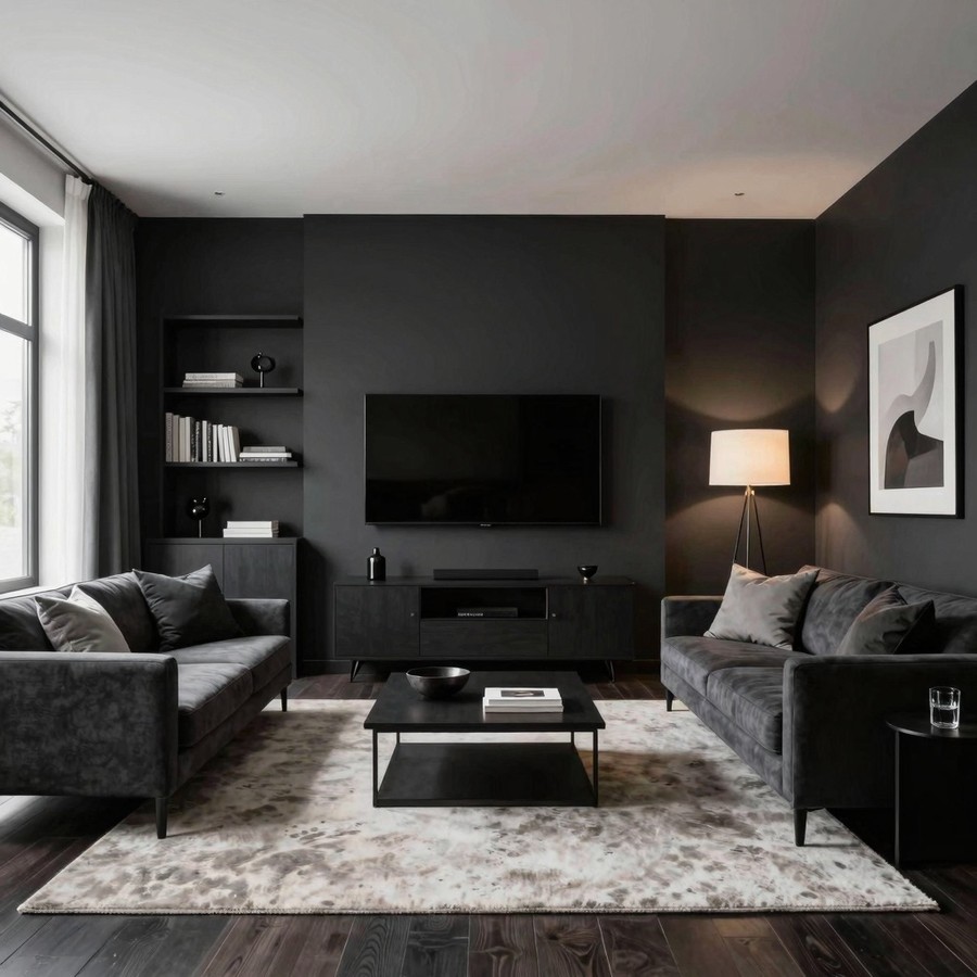 black front room ideas inspiration 2