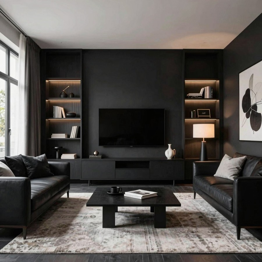 black front room ideas inspiration 3