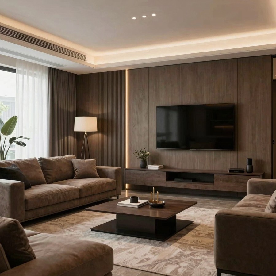brown color living room ideas