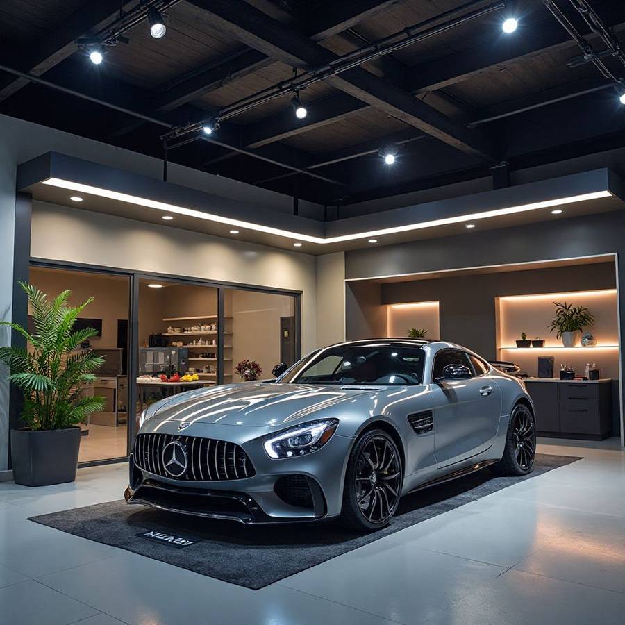 Car Paint Shop Design Exterior Ideas & Designs | RemodelAI