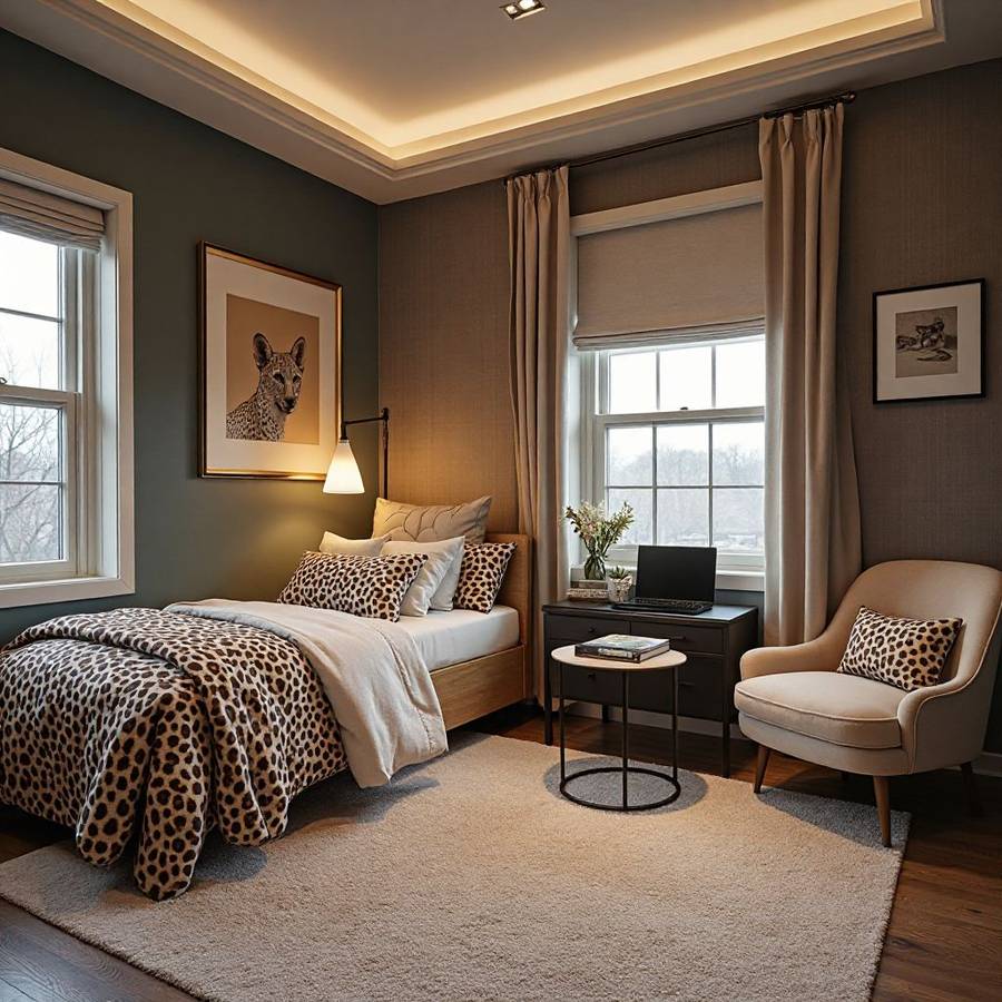cheetah print dorm room ideas inspiration 3