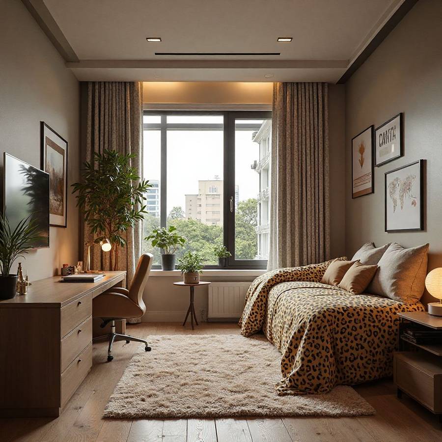 cheetah print dorm room ideas inspiration 4