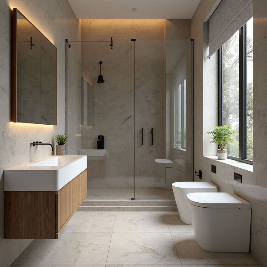 contemporary powder room ideas inspiration 1