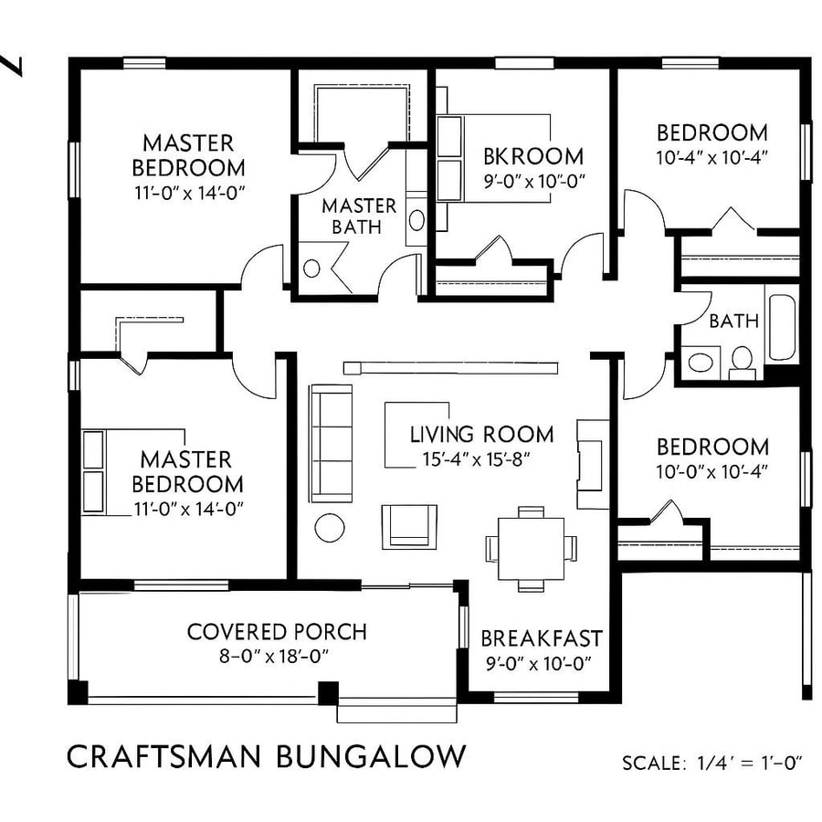 craftsman bungalow floor plans inspiration 1
