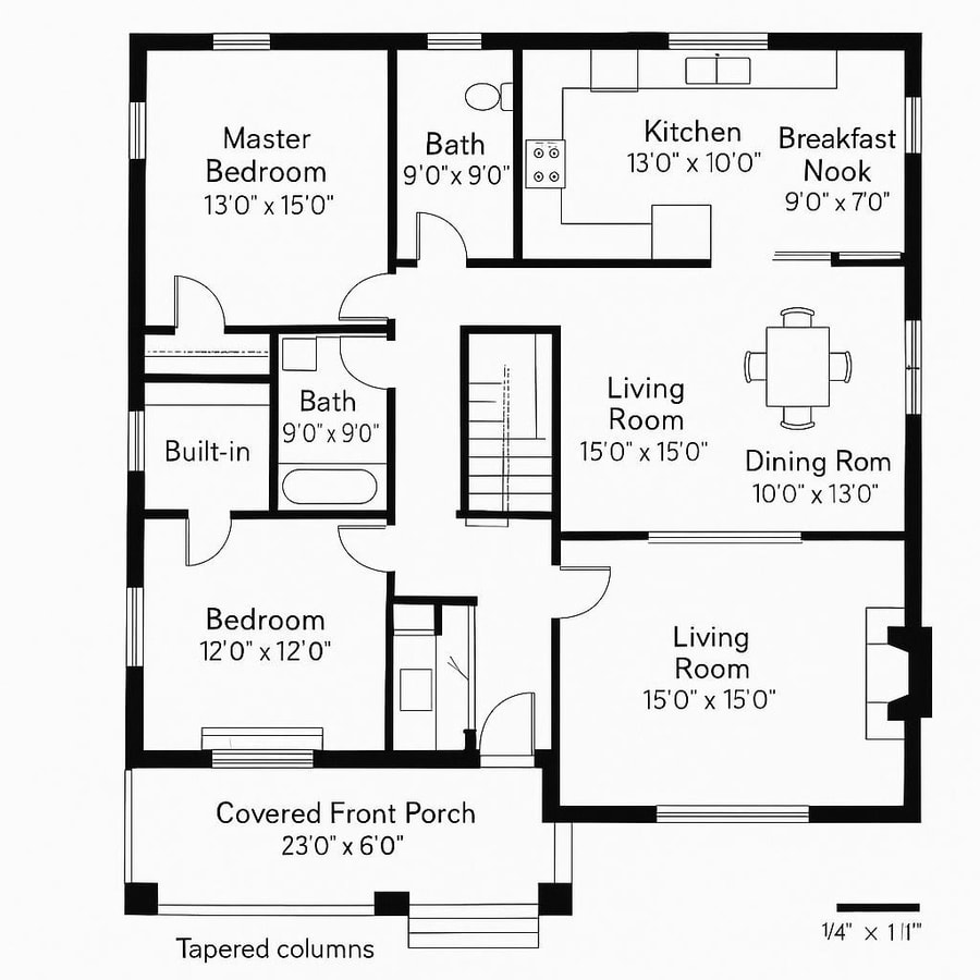 craftsman bungalow floor plans inspiration 3