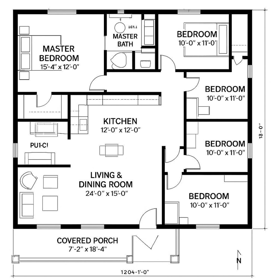 craftsman bungalow floor plans inspiration 5