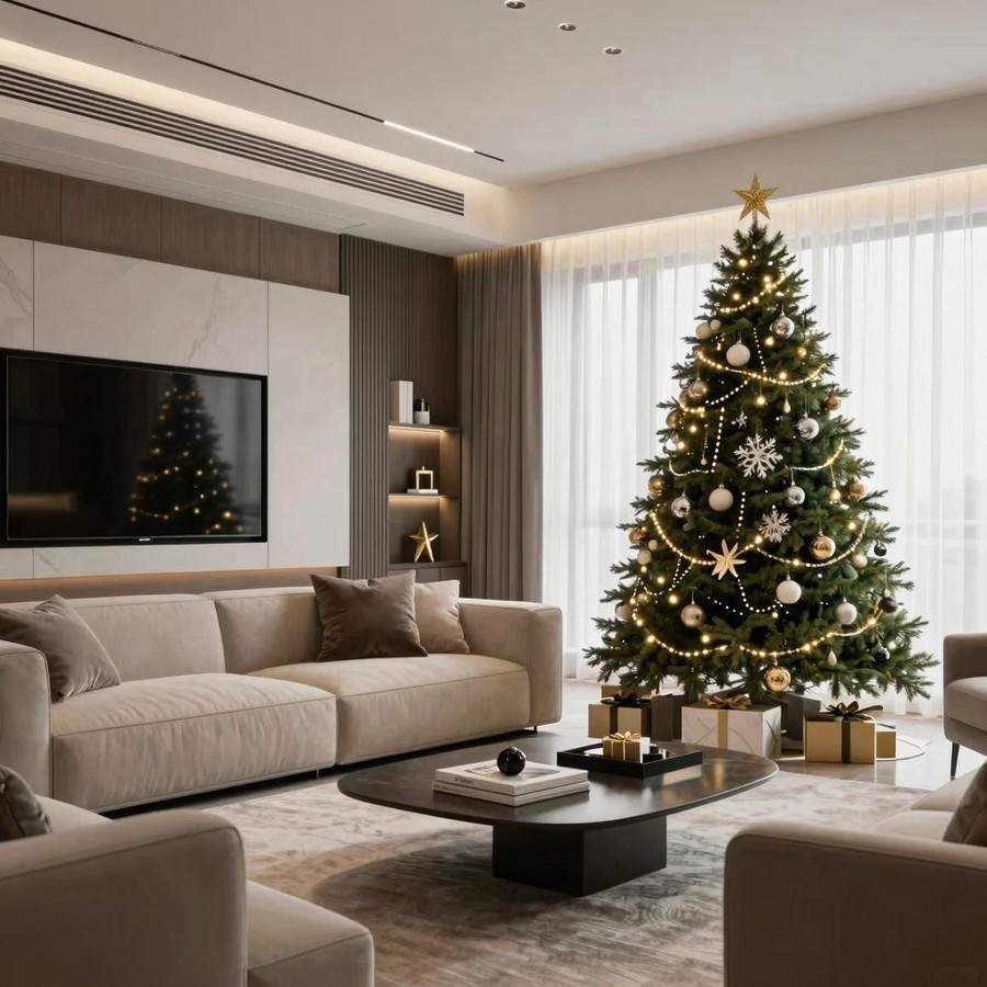 decorating ideas living room for christmas inspiration 4
