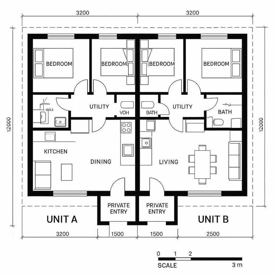 duplex house floor plans inspiration 2