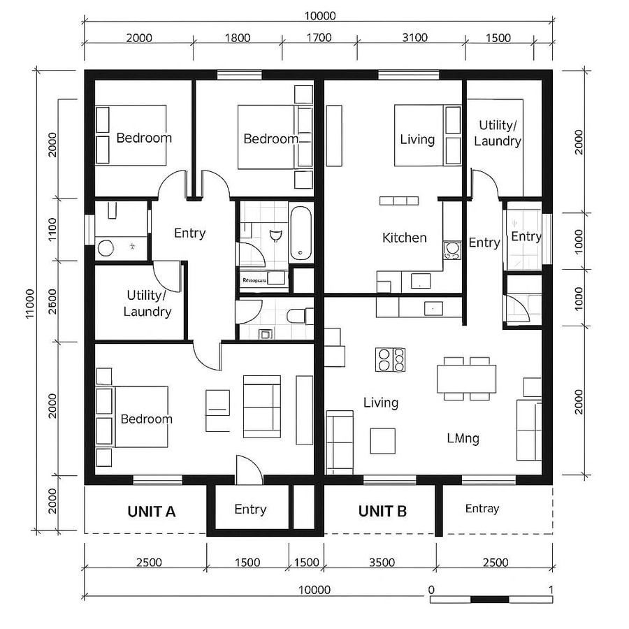 duplex house floor plans inspiration 5