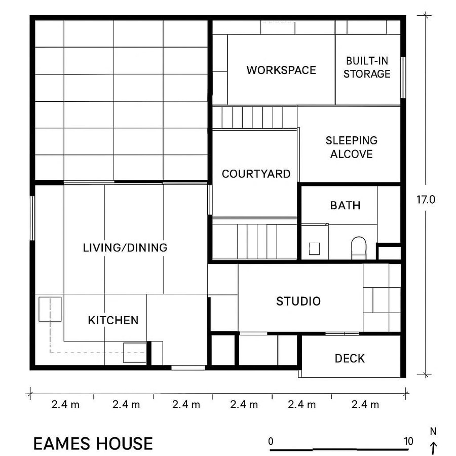floor plan eames house