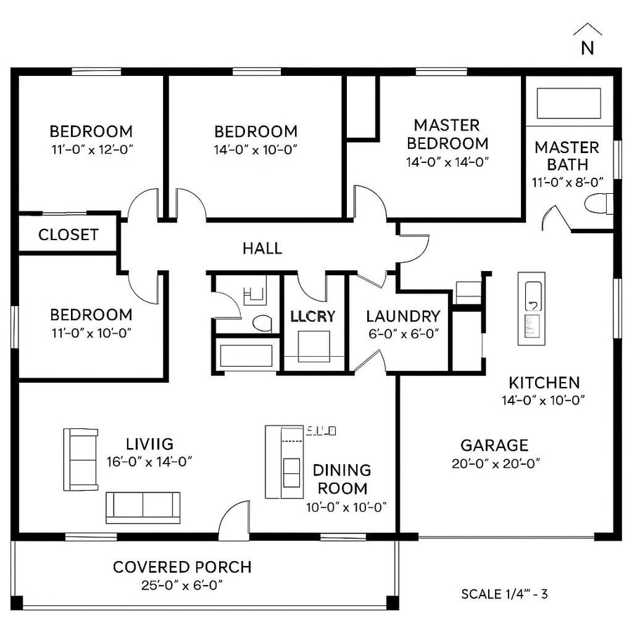 floor plan ranch style house