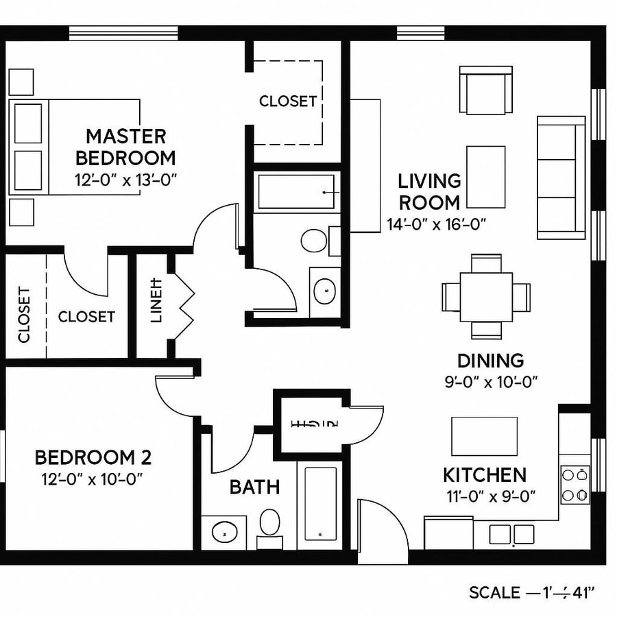 floor plans for a 2 bedroom 2 bath house inspiration 3