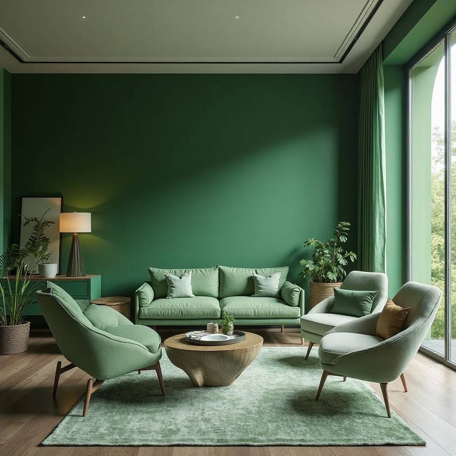green colour living room ideas inspiration 1