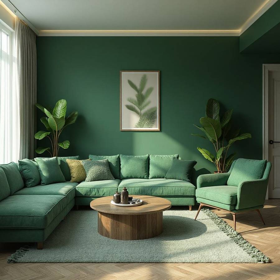 green colour living room ideas inspiration 3