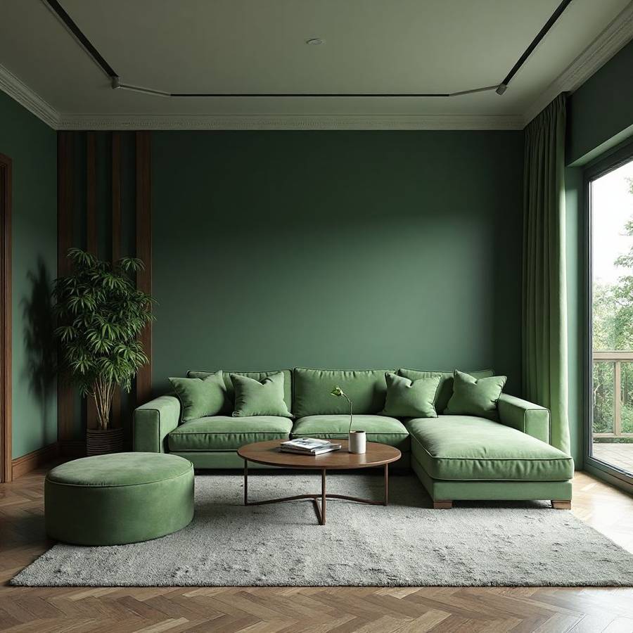 green colour living room ideas inspiration 5