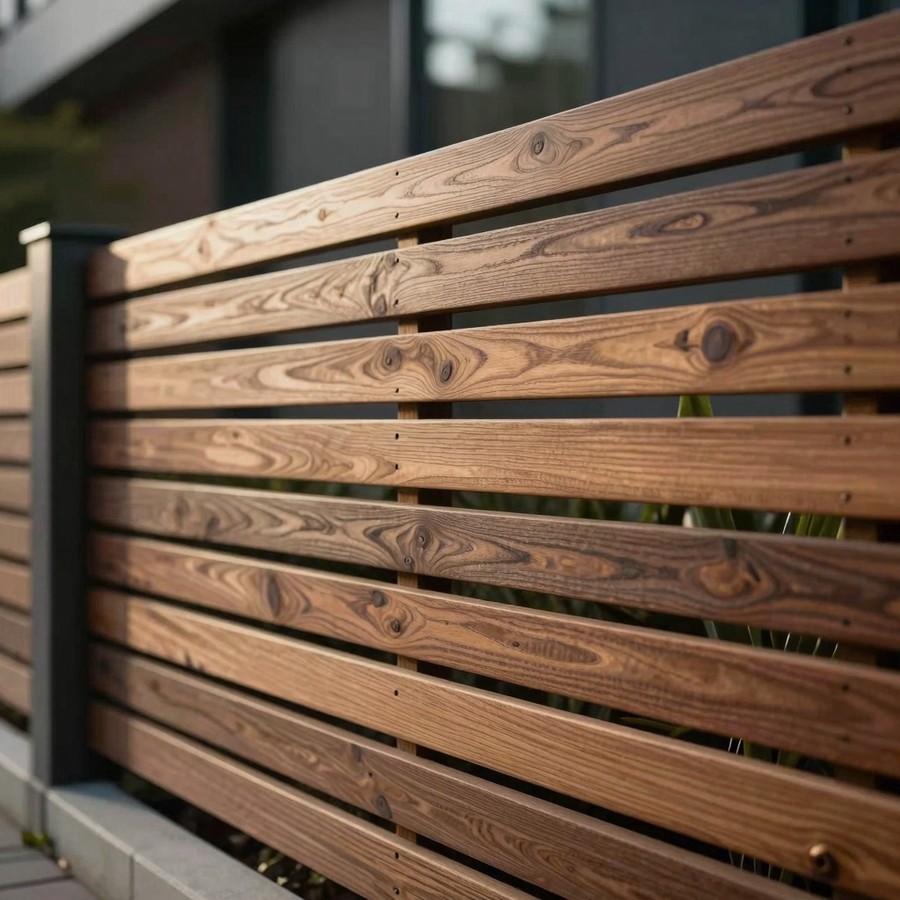 horizantal wood fence inspiration 1