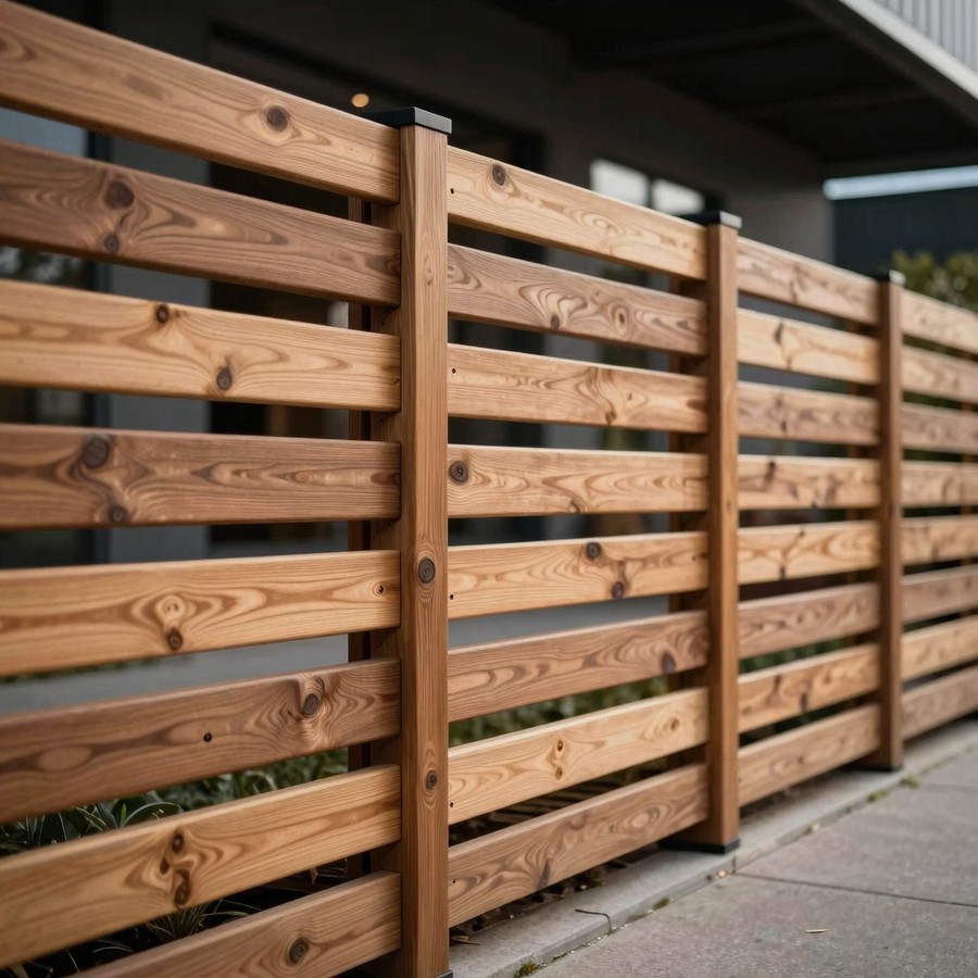 horizontal wood fences inspiration 2