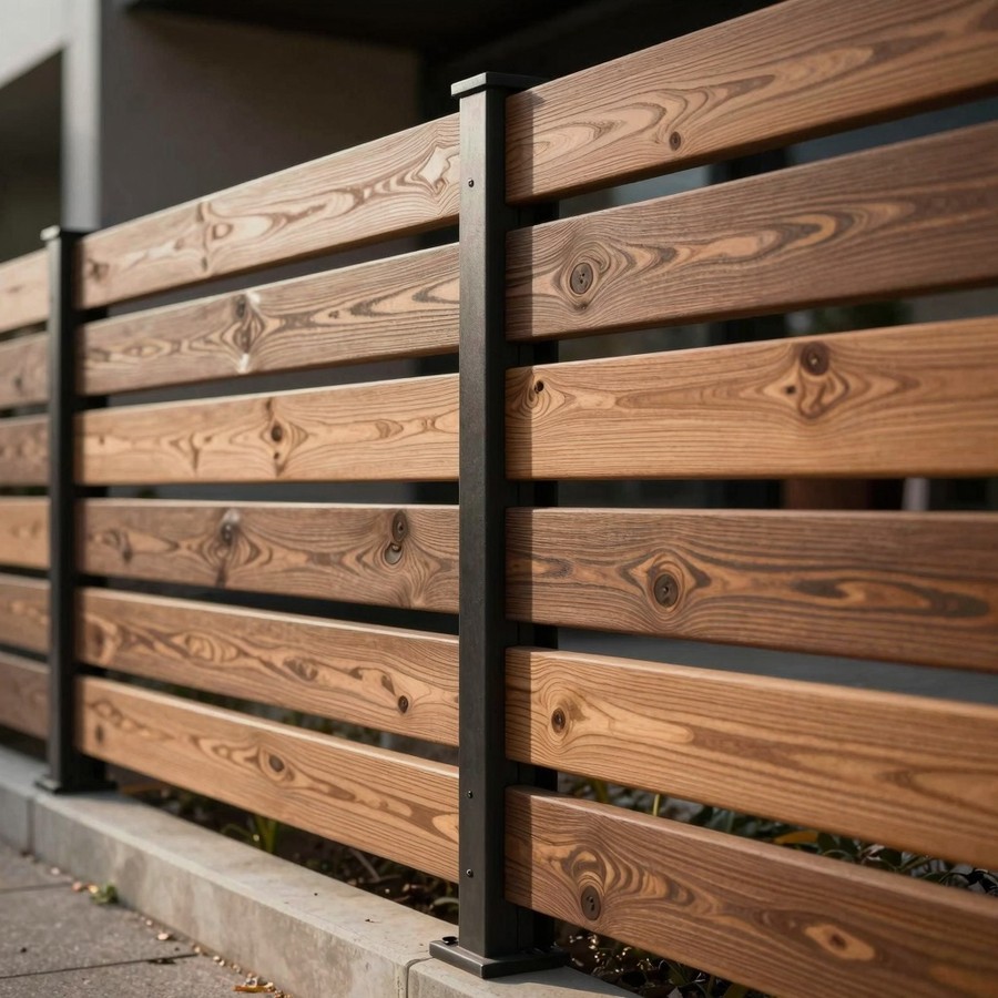 horizontal wood fences inspiration 4