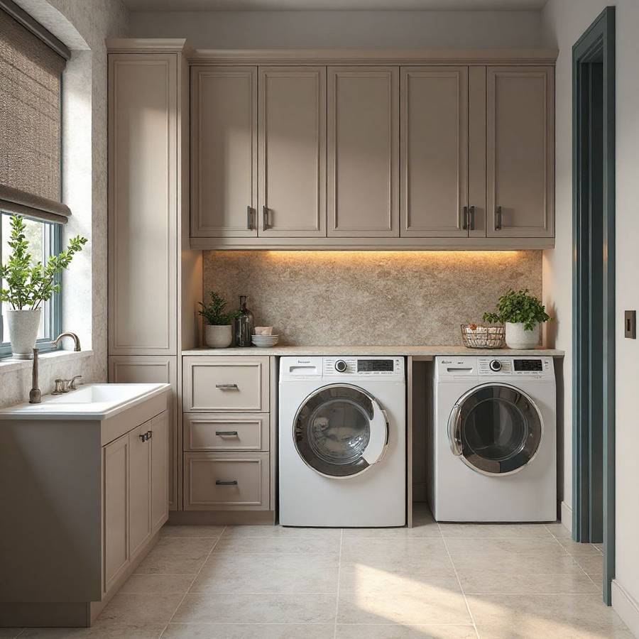 Laundry Room Cabinet Ideas Ideas & Designs | RemodelAI