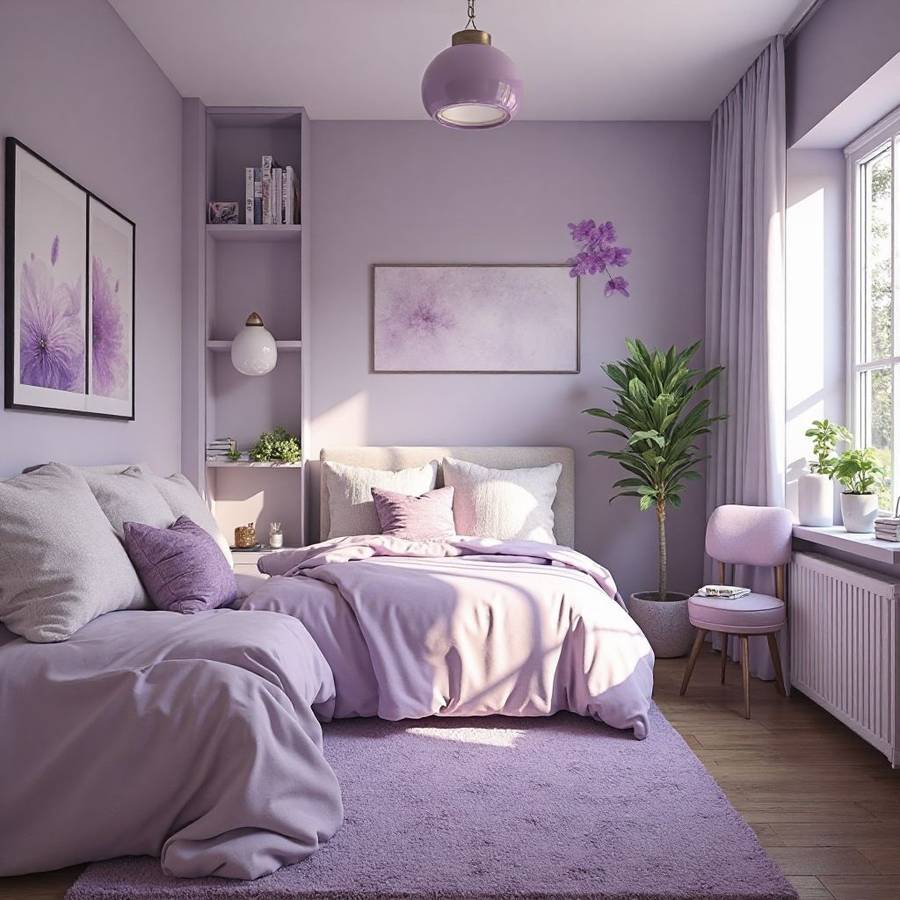 Lavender Dorm Room Ideas Ideas & Designs | RemodelAI