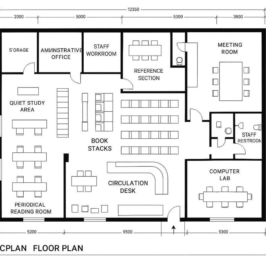 library floor plan