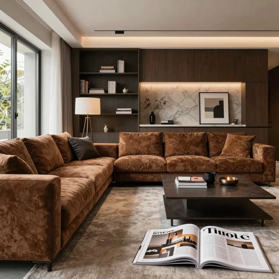 living room color ideas with brown couches inspiration 2
