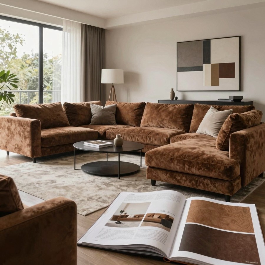 living room color ideas with brown couches inspiration 5