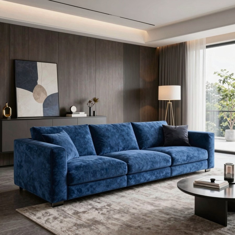 living room ideas with blue couch inspiration 2