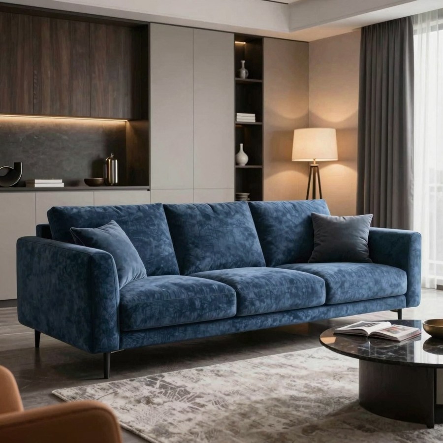 living room ideas with blue couch inspiration 4