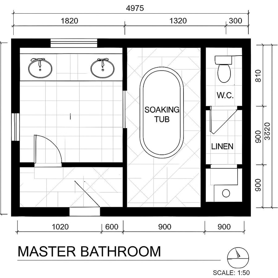 master bathroom floor plans