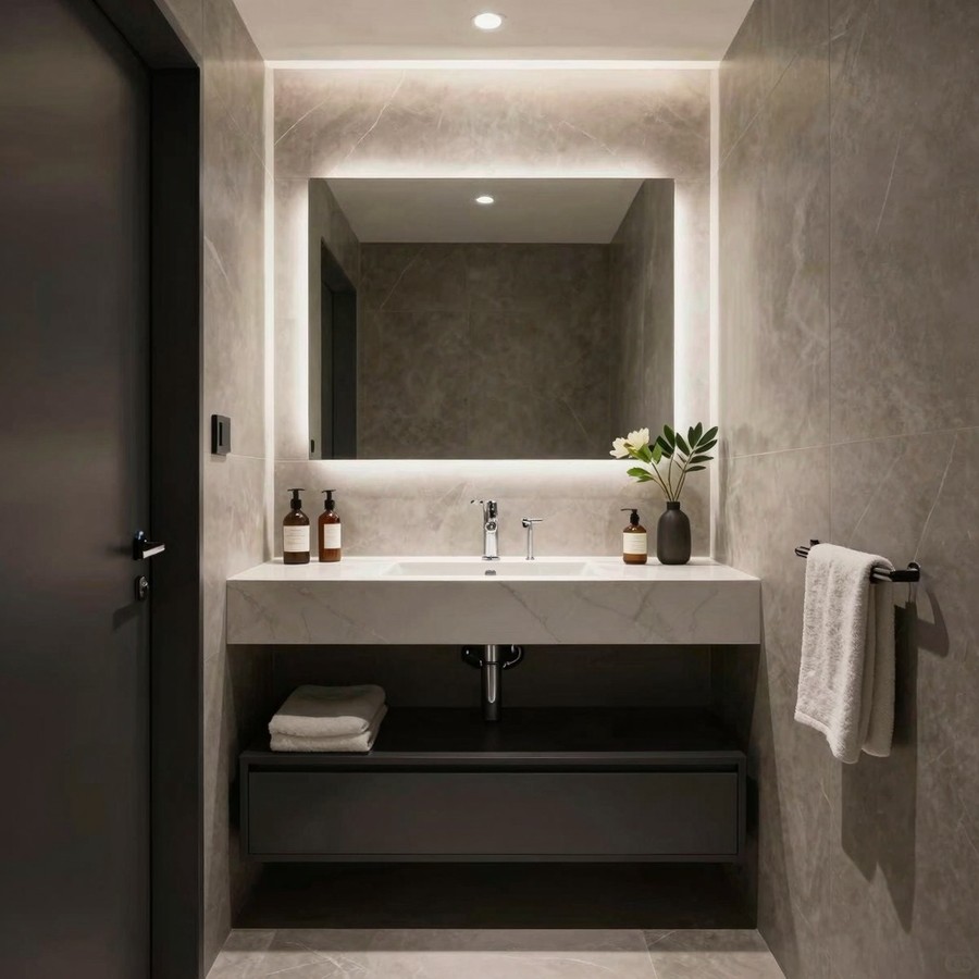 modern powder room ideas inspiration 5