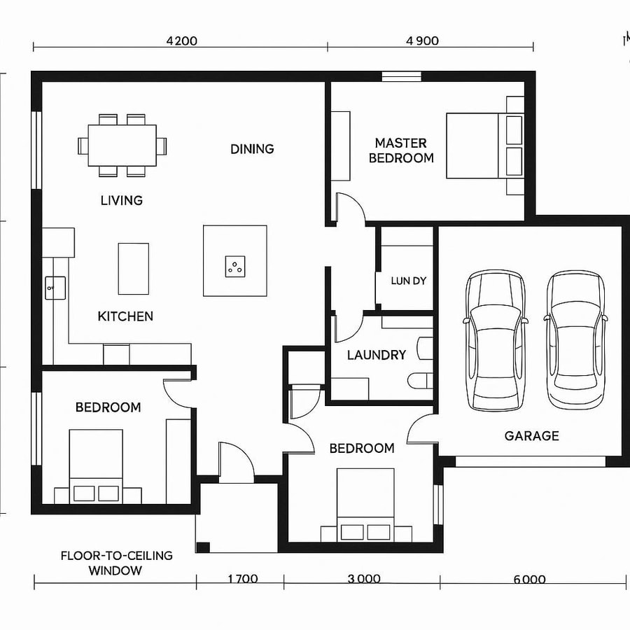 modern single floor house plans inspiration 1