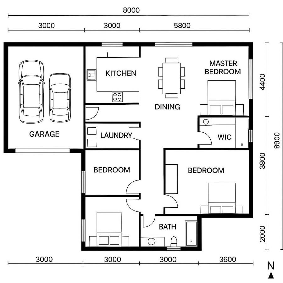 modern single floor house plans inspiration 4