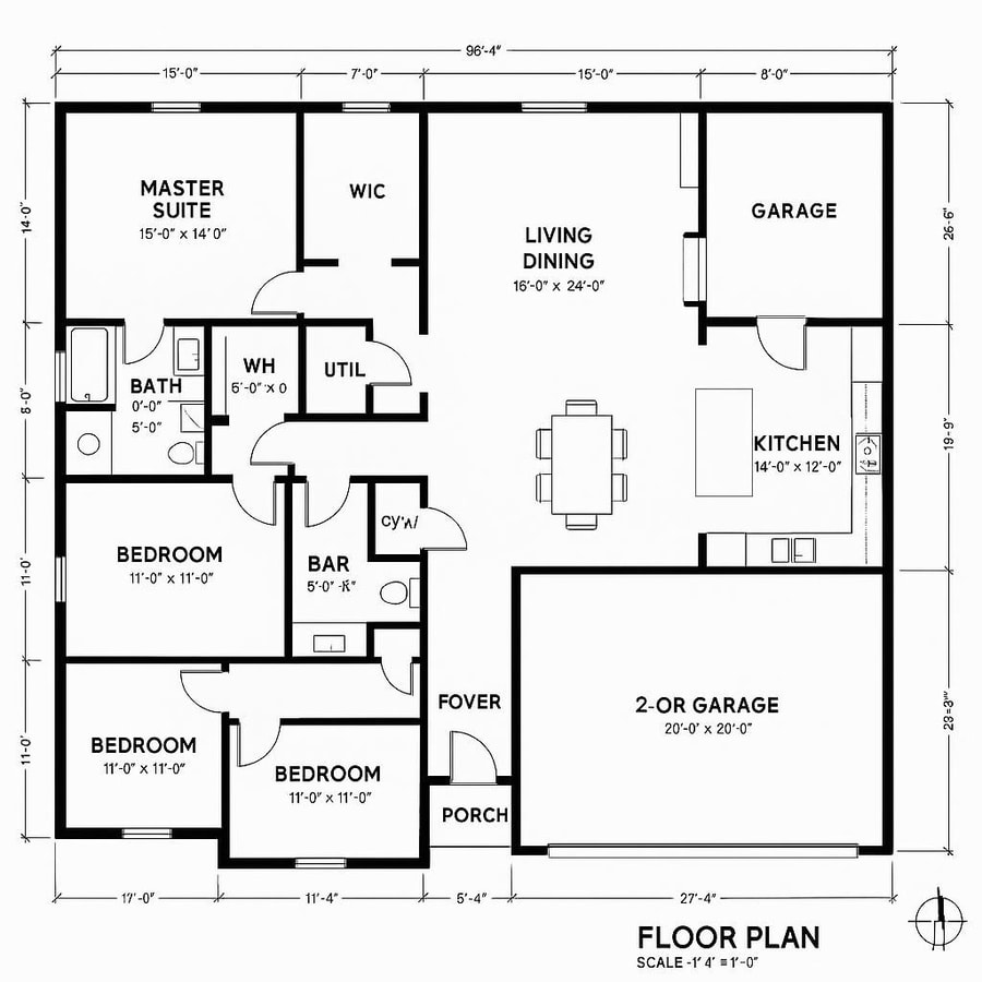 one story house floor plans inspiration 1