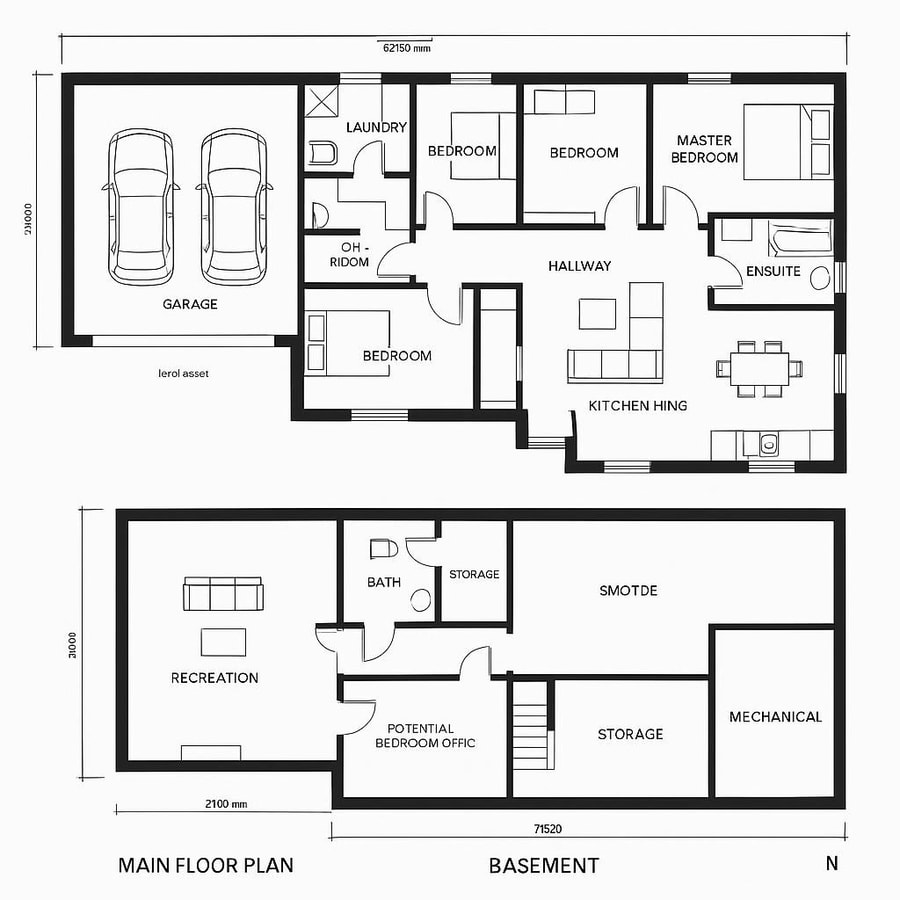 ranch floor plans with basement inspiration 4