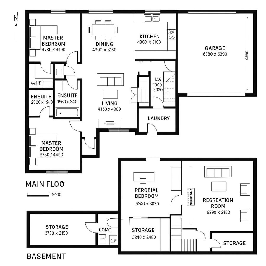 ranch floor plans with basement inspiration 5