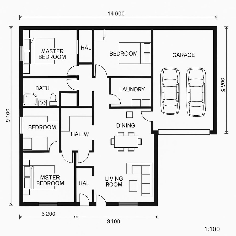 ranch house floor plan