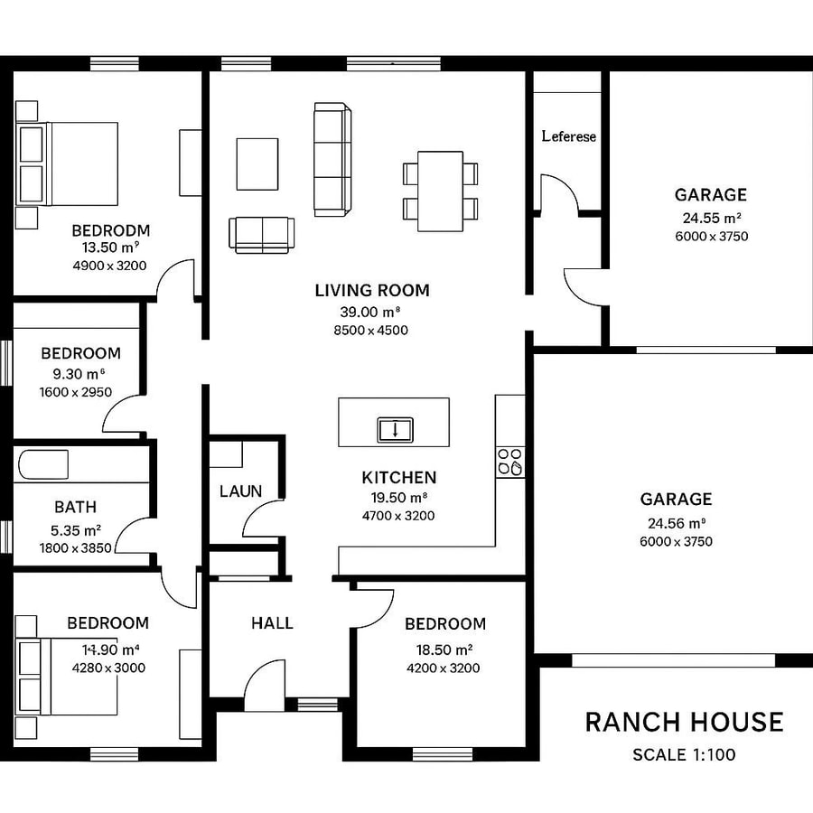 ranch style house floor plans