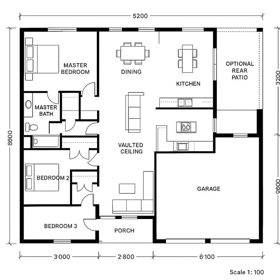 ranch style house plans with open floor plan