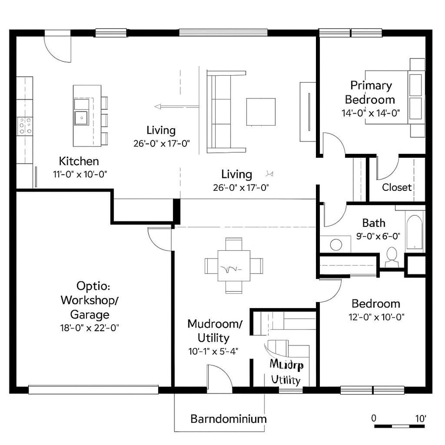 simple barndominium floor plans inspiration 3