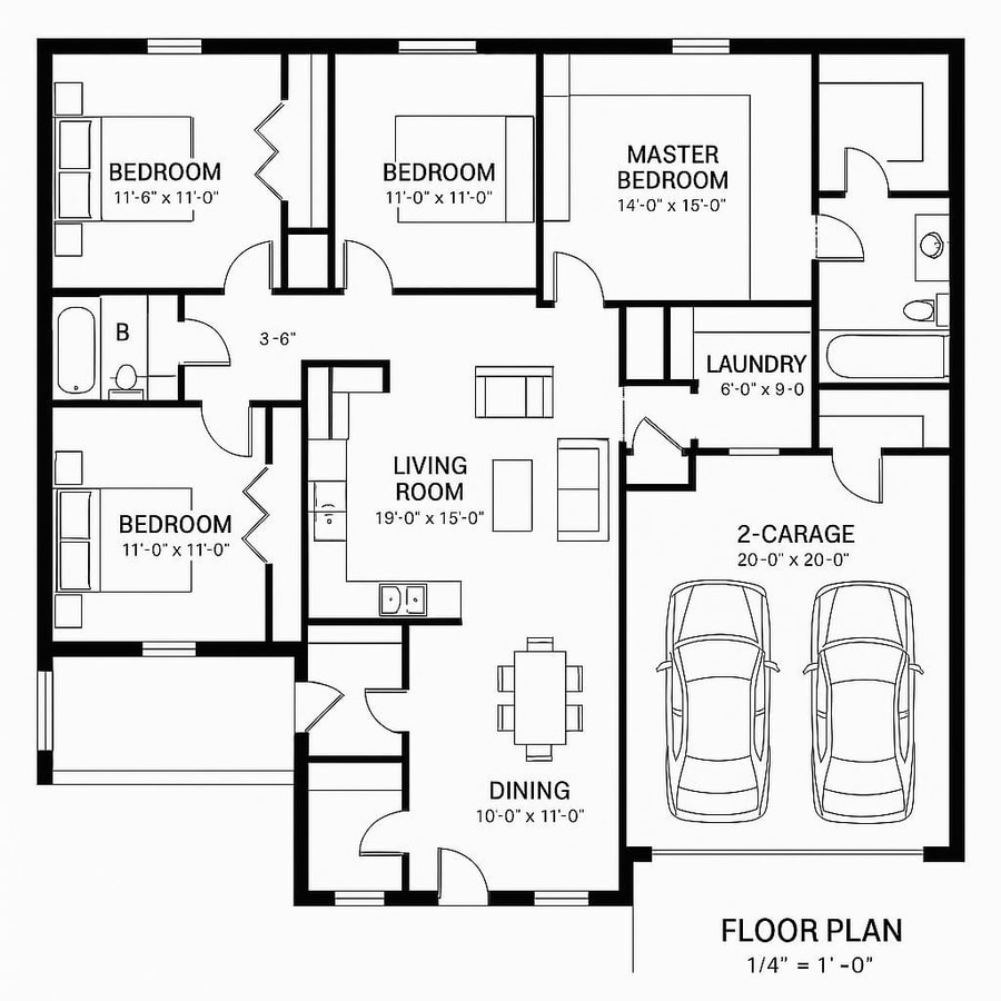 single story house floor plans inspiration 1
