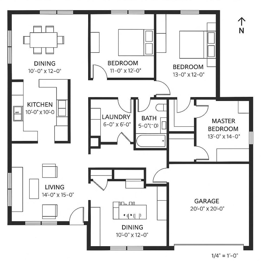 single story house floor plans inspiration 3