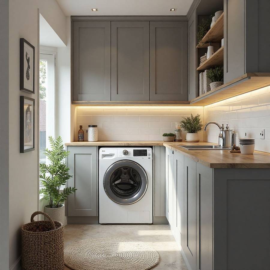 small laundry room ideas with top loading washer inspiration 5