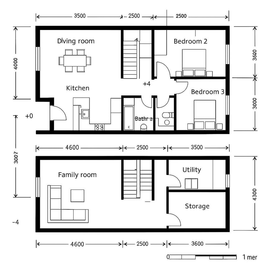 split level house floor plan inspiration 3