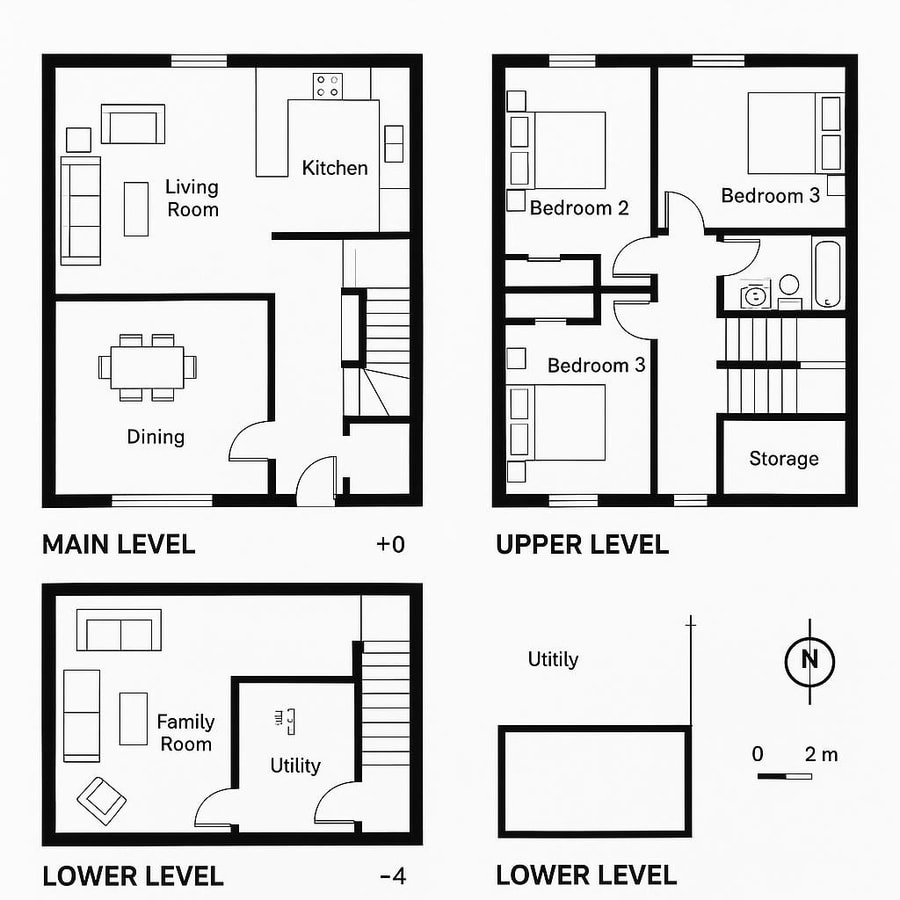 split level house floor plan inspiration 4