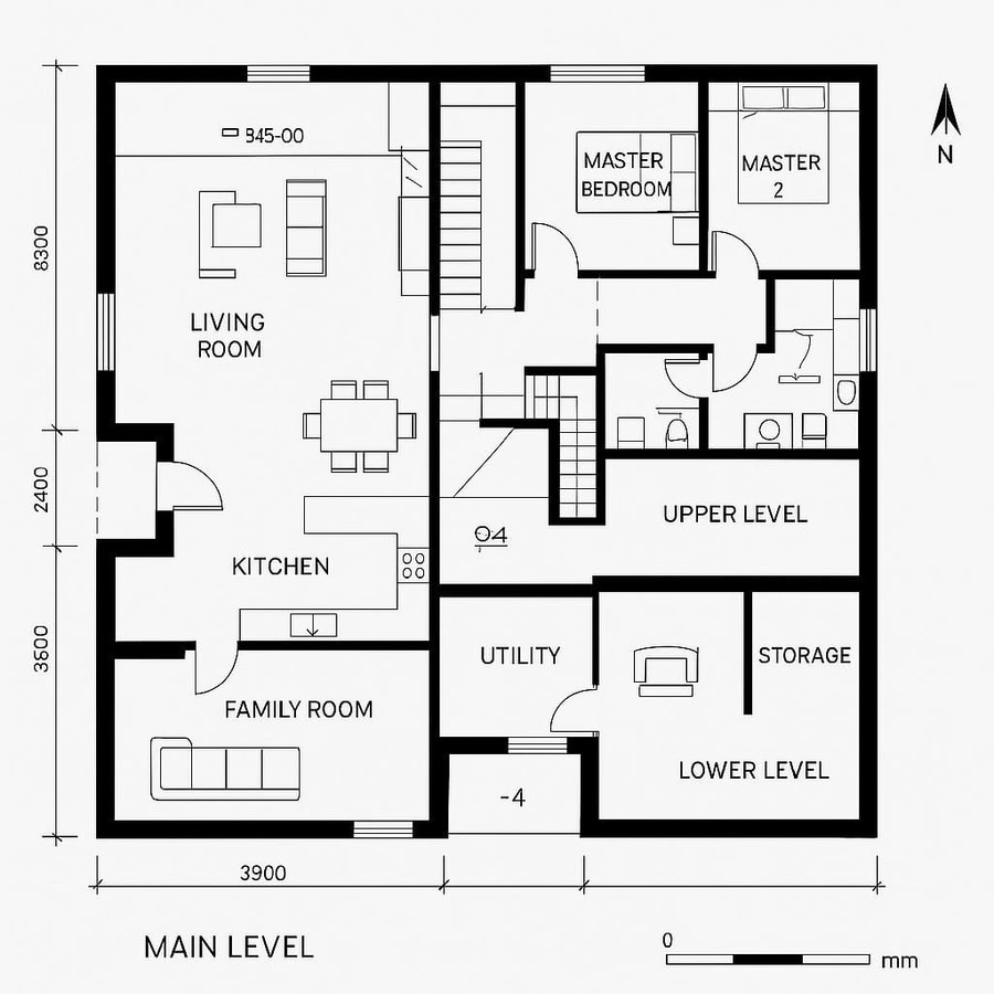 split level house floor plan inspiration 5
