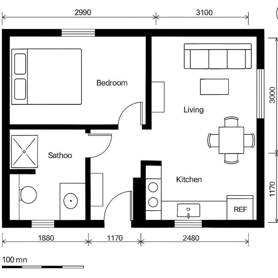 tiny house floor plans with furniture