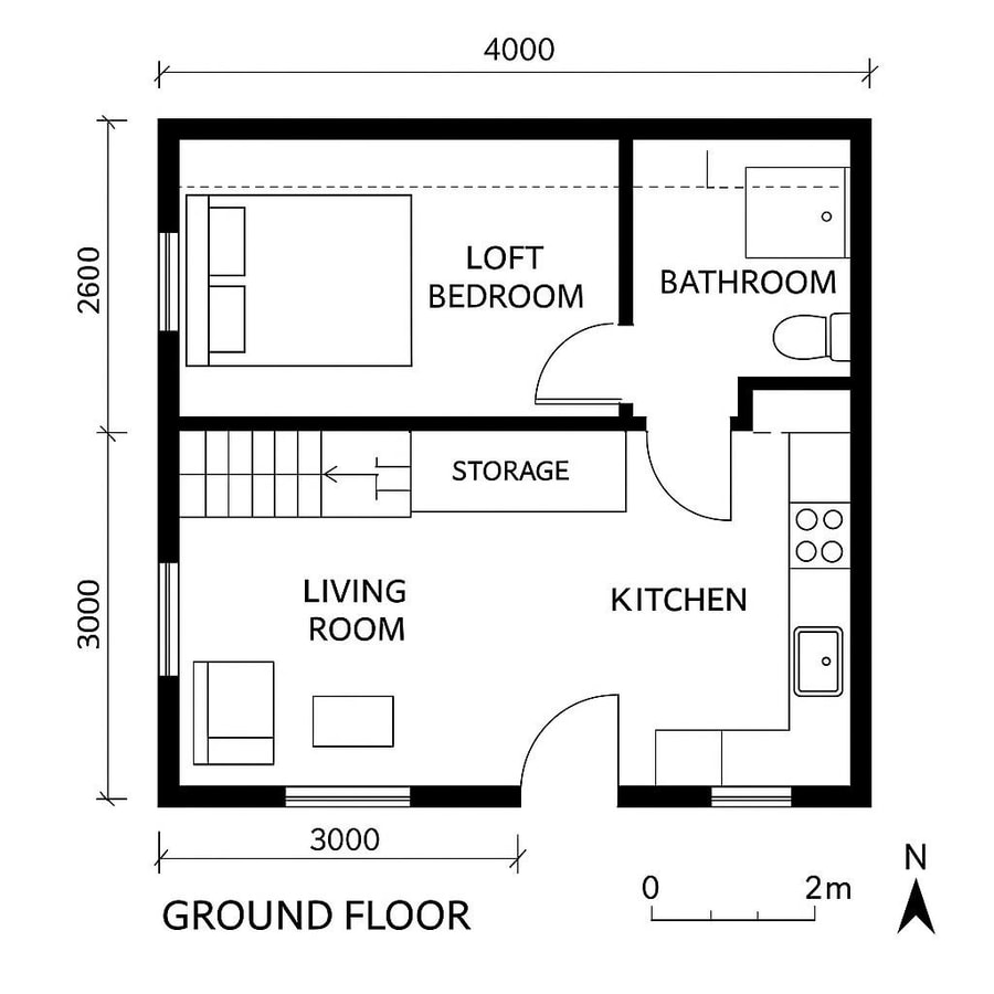 tiny house floor plans with loft inspiration 5