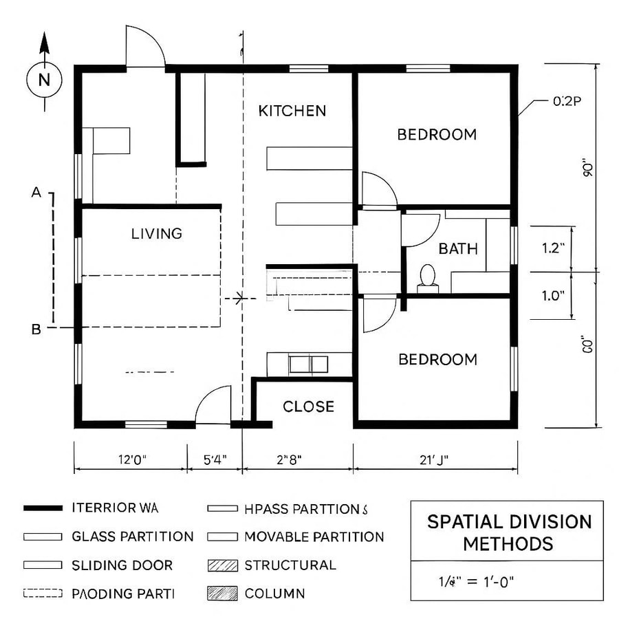 What Is Used To Divide Floor Plans Into Sections Ideas