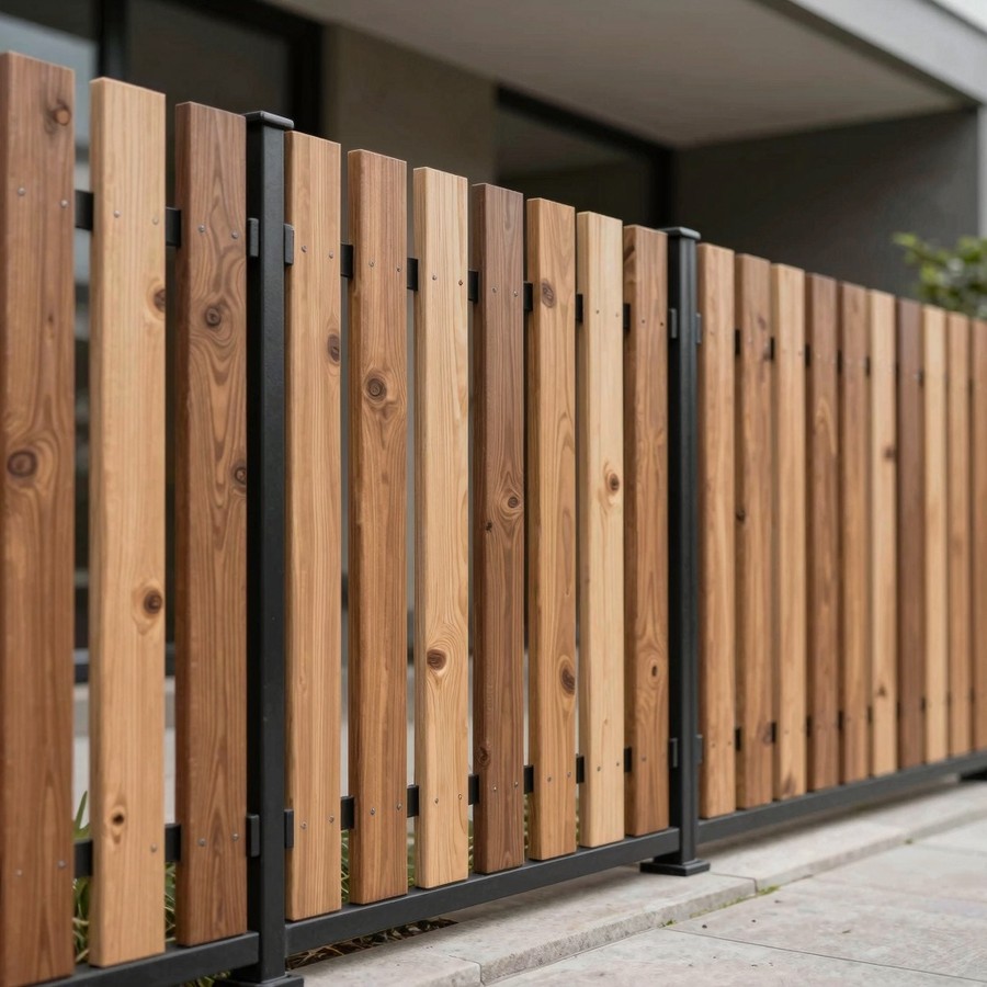 wooden privacy fence inspiration 1